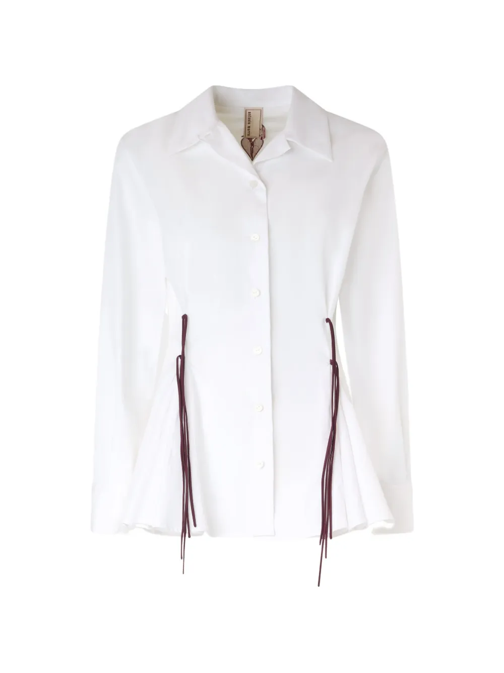 Antonio Marras drawstring-waist embroidered-motif shirt - Blanc