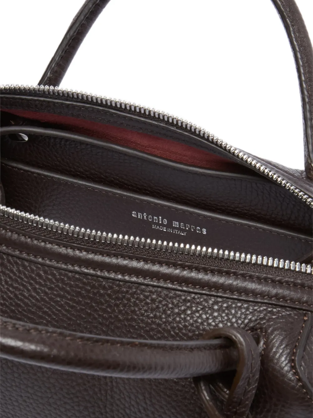Antonio Marras Kleine Antine leren shopper met textuur Bruin