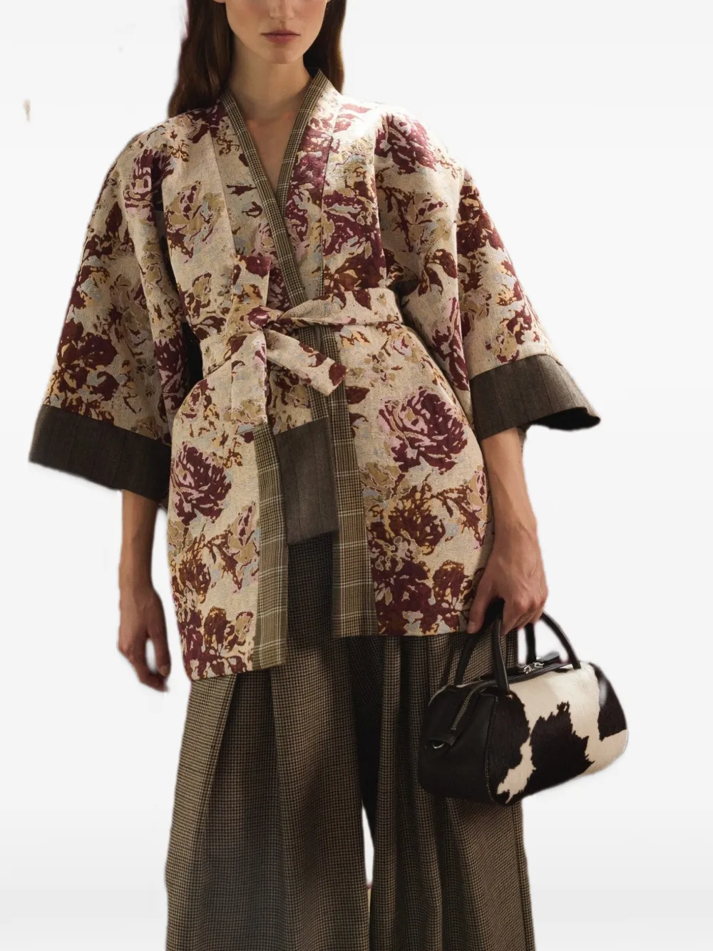 Antonio Marras Kleine Antine shopper met koeienprint Beige