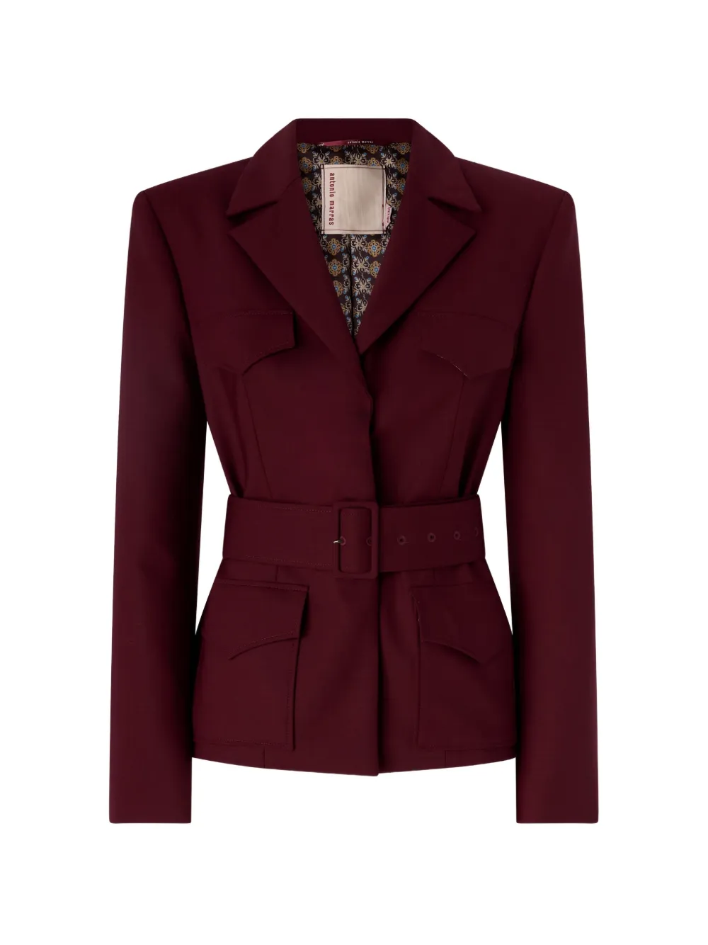 Antonio Marras blazer boutonné à taille ceinturée - Rouge