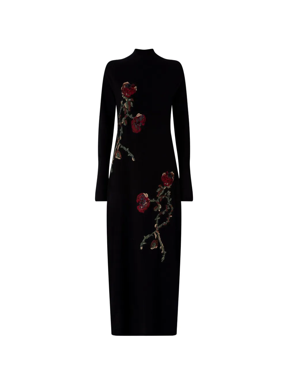 Antonio Marras robe longue brodée à dos ouvert - Noir Antonio Marras robe longue brodée à dos ouvert - Noir