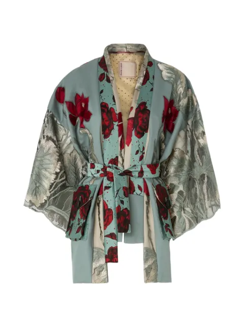 Antonio Marras embroidered floral-appliqué kimono jacket