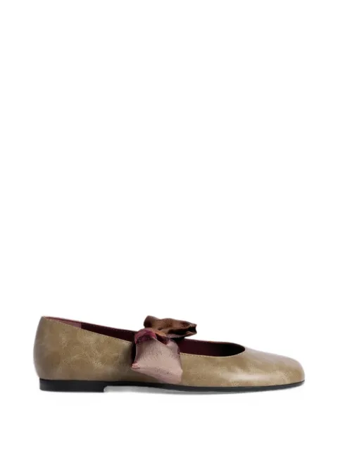 Antonio Marras flats de piel con detalle de moño