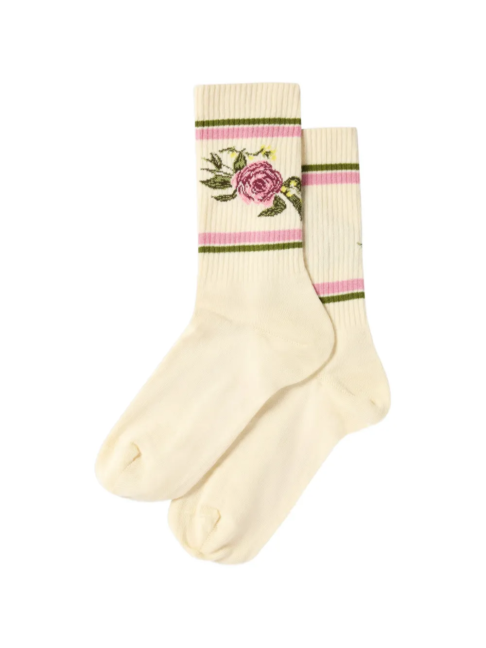 Antonio Marras floral-intarsia striped socks - Toni neutri