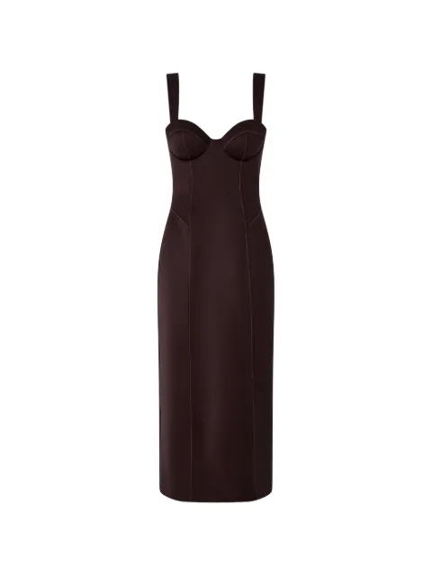 Antonio Marras topstitched bustier midi dress