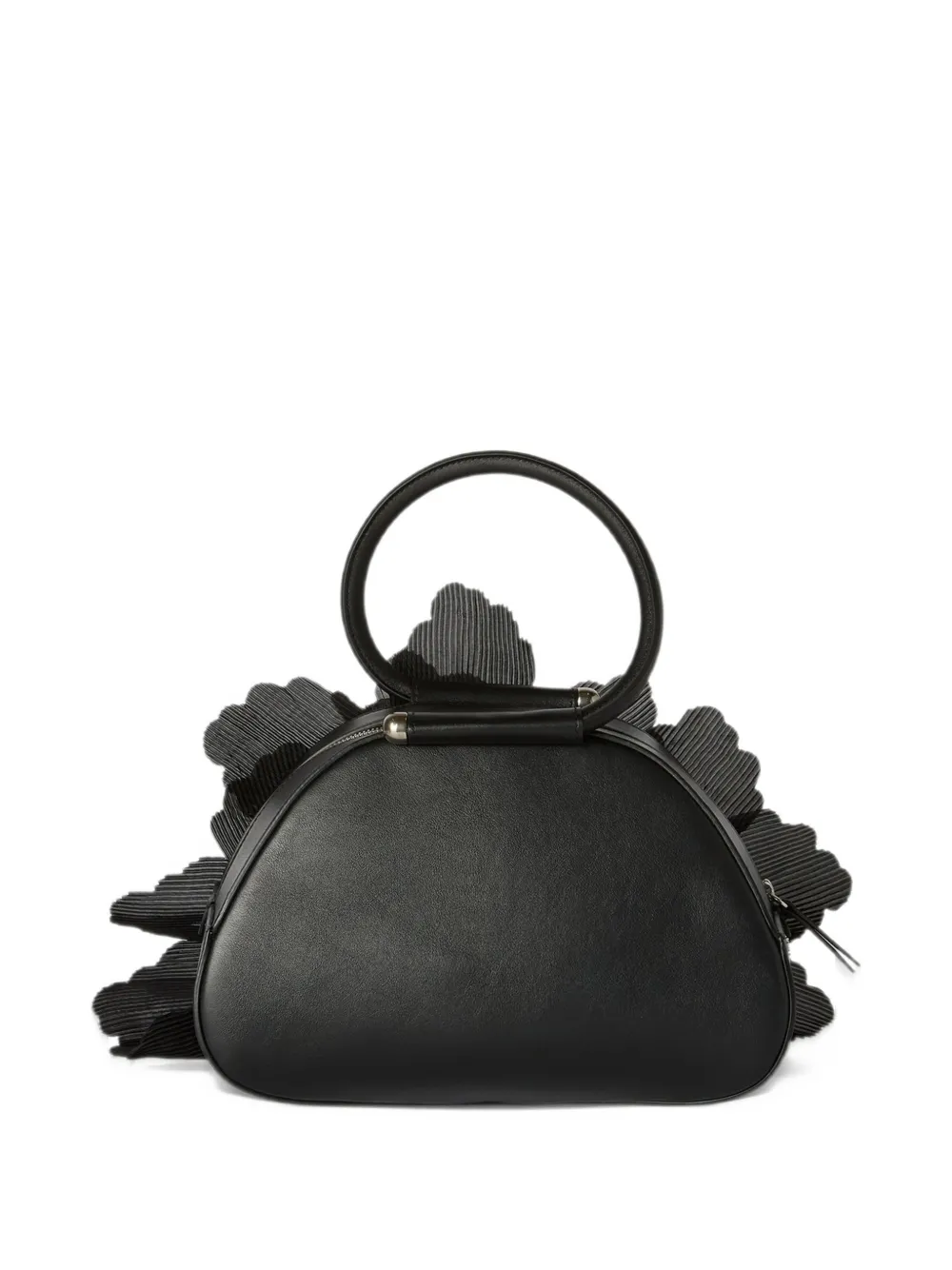 Antonio Marras Caragol shopper met plissé-boeket Zwart