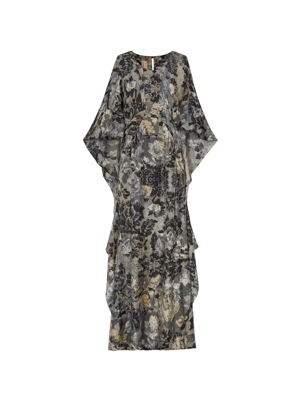 Antonio Marras robe longue drapée à fleurs - Gris Antonio Marras robe longue drapée à fleurs - Gris