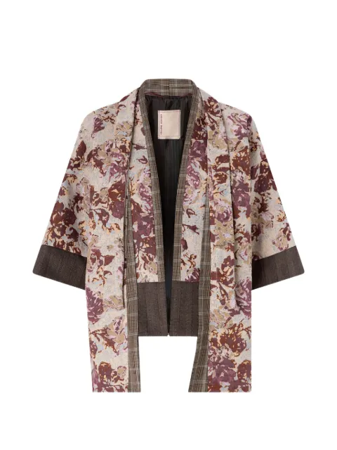 Antonio Marras rose-jacquard patchwork kimono jacket