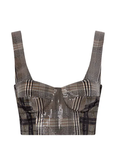 Antonio Marras top estilo bustier con lentejuelas