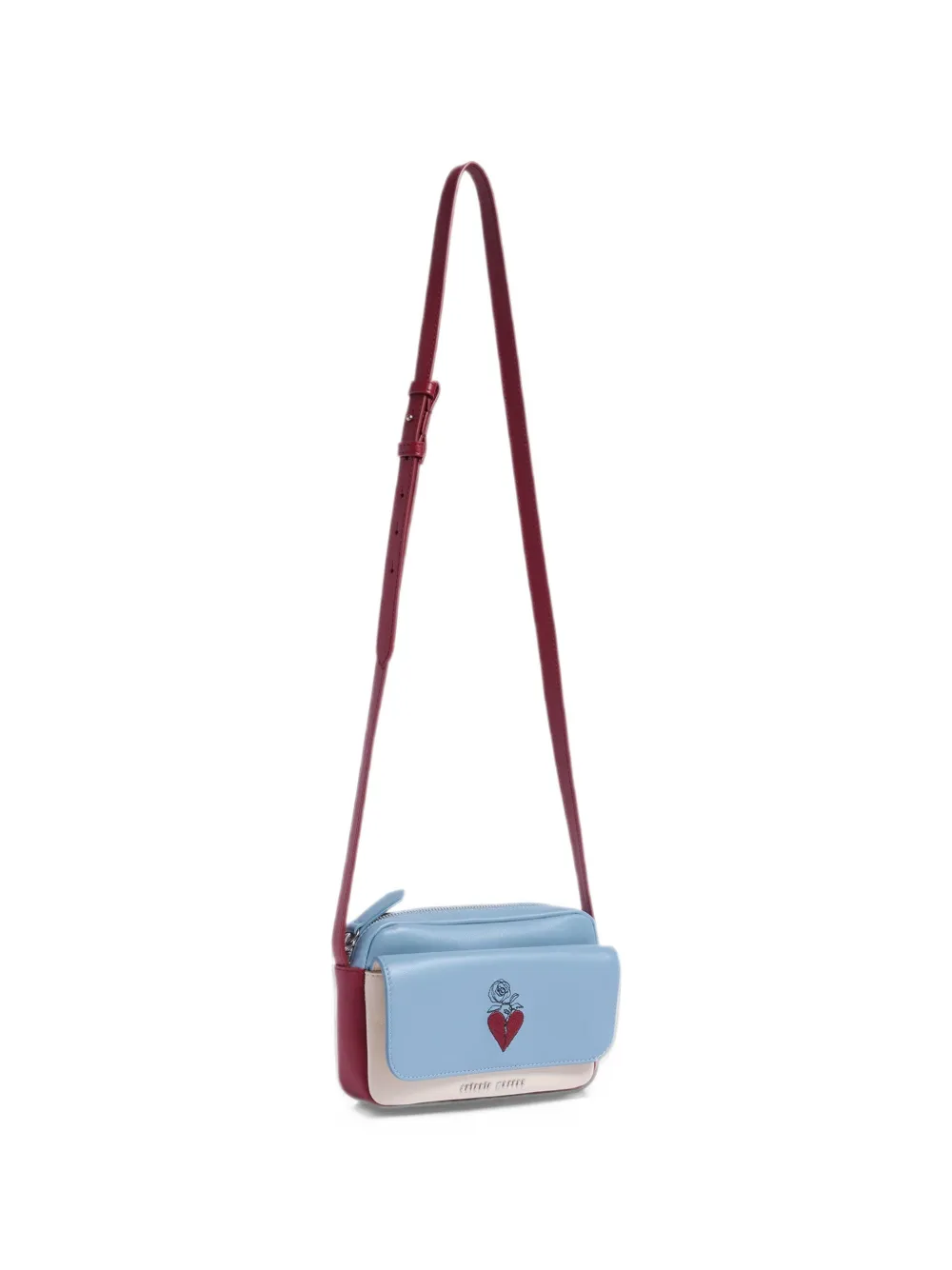 Antonio Marras Geppi mini-tas met geborduurd hart Blauw