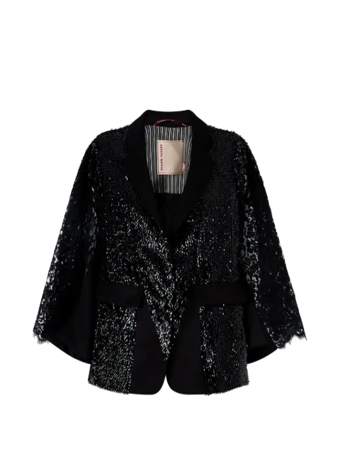 Antonio Marras sequin-embellished lace-sleeve jacket