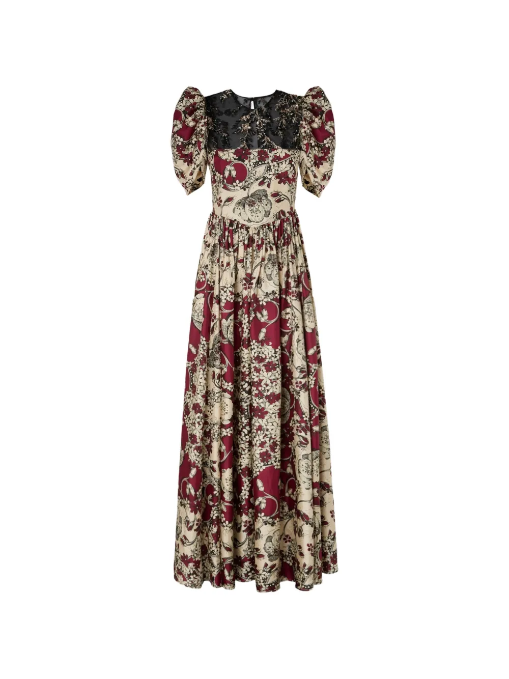 Antonio Marras foulard-print embroidered maxi dress - Tons neutres Antonio Marras foulard-print embroidered maxi dress - Tons neutres
