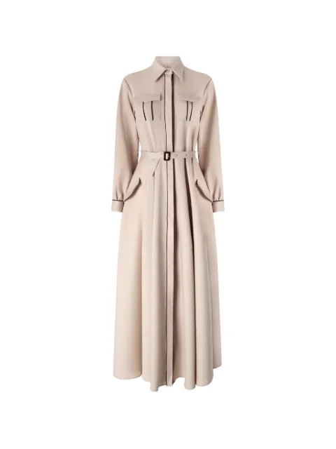 Antonio Marras belted piped maxi shirt dress