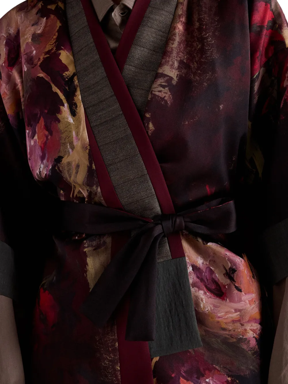 Antonio Marras Kimono jack met roos-print Paars