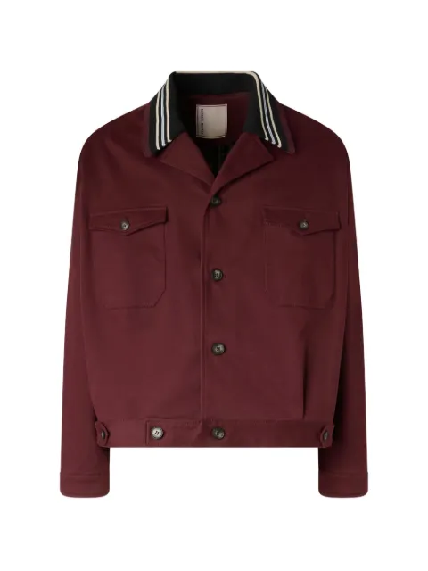 Antonio Marras Trucker striped-collar shirt jacket