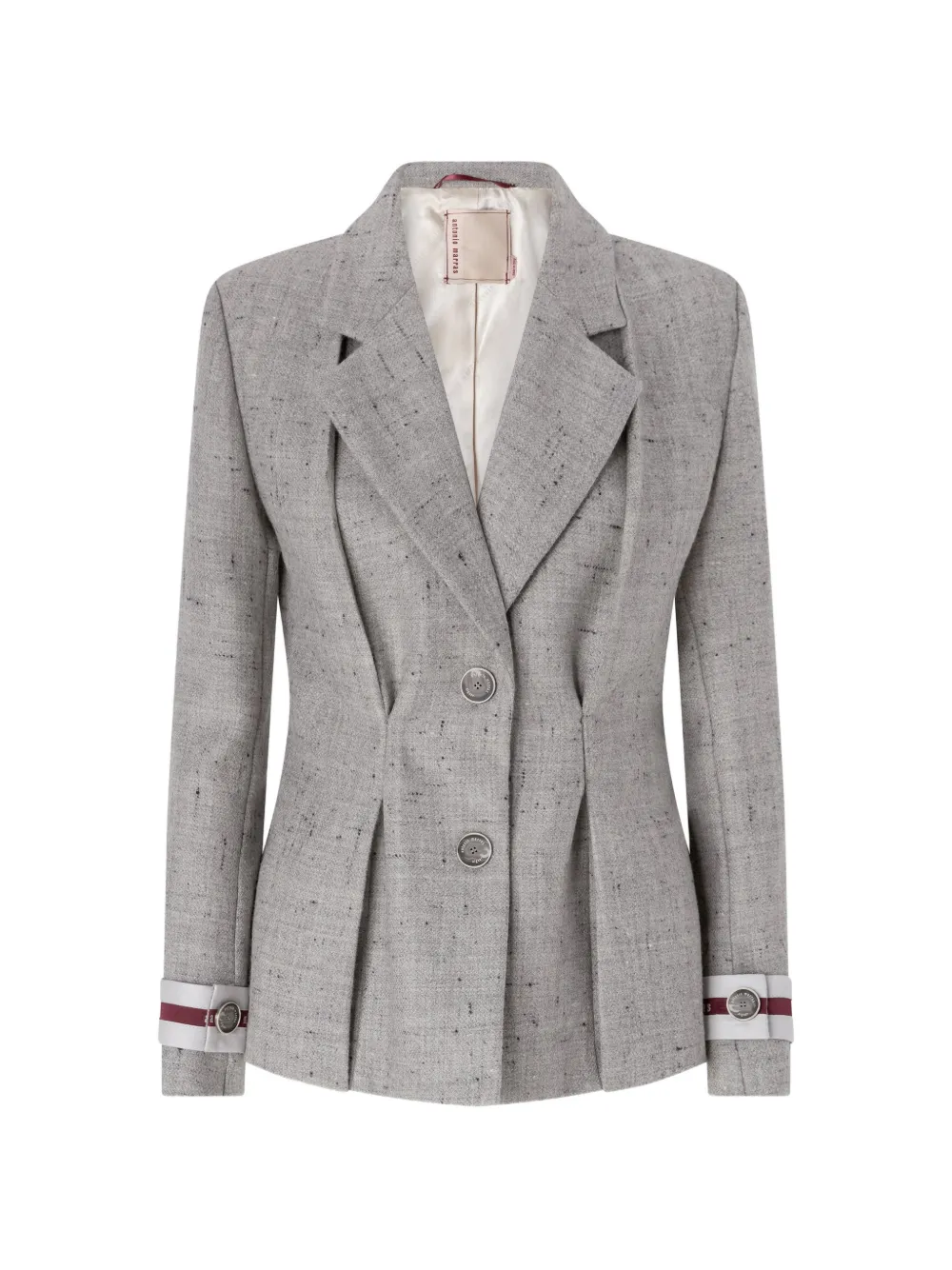 Antonio Marras blazer en tweed à simple boutonnage - Gris