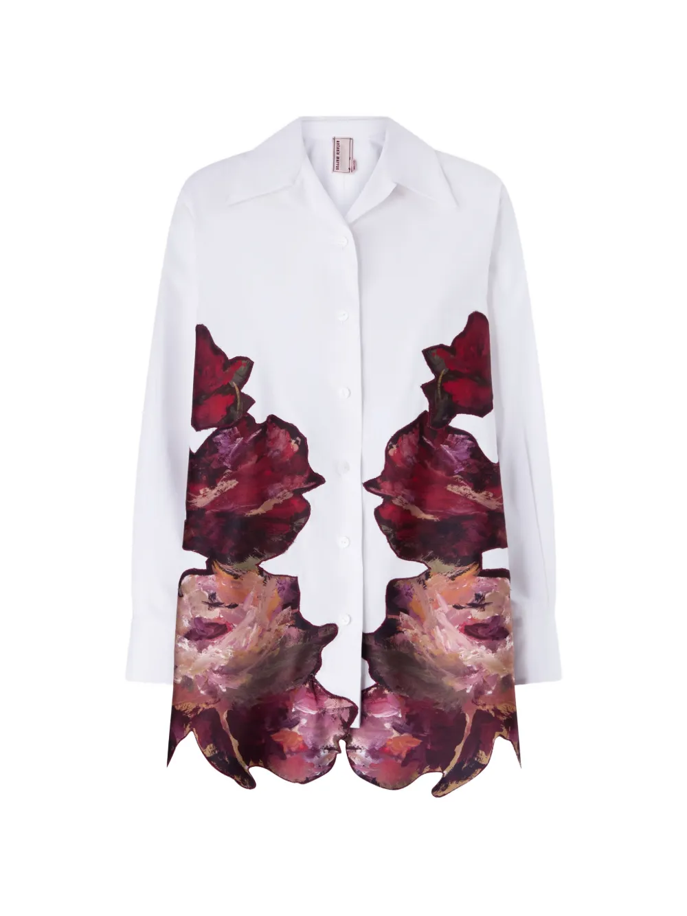 Antonio Marras Robespierre rose-print shirt - Blanc