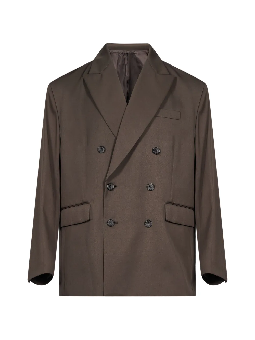 ssstein double-breasted peaked-lapels jacket - Marrone