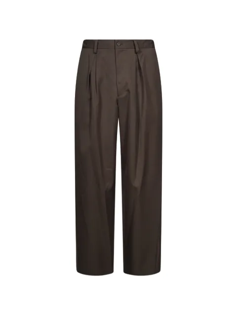 ssstein pleated straight-leg trousers