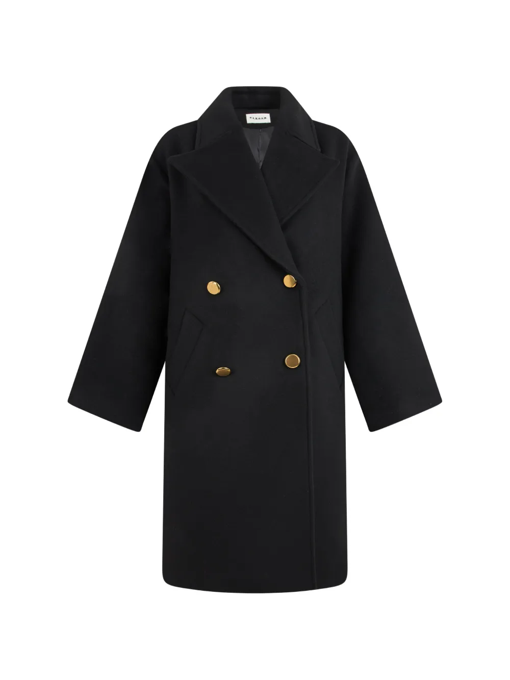 P.A.R.O.S.H. double-breasted coat Zwart