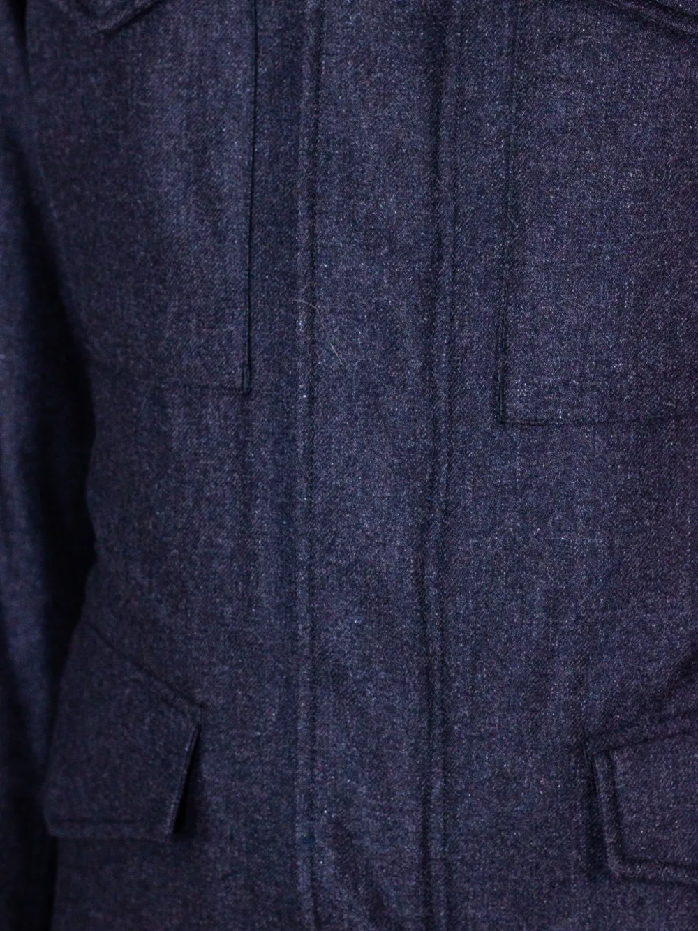 Eleventy quilted-lining field jacket Blauw