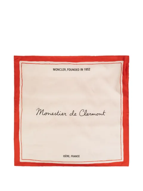 Moncler silk twill foulard scarf