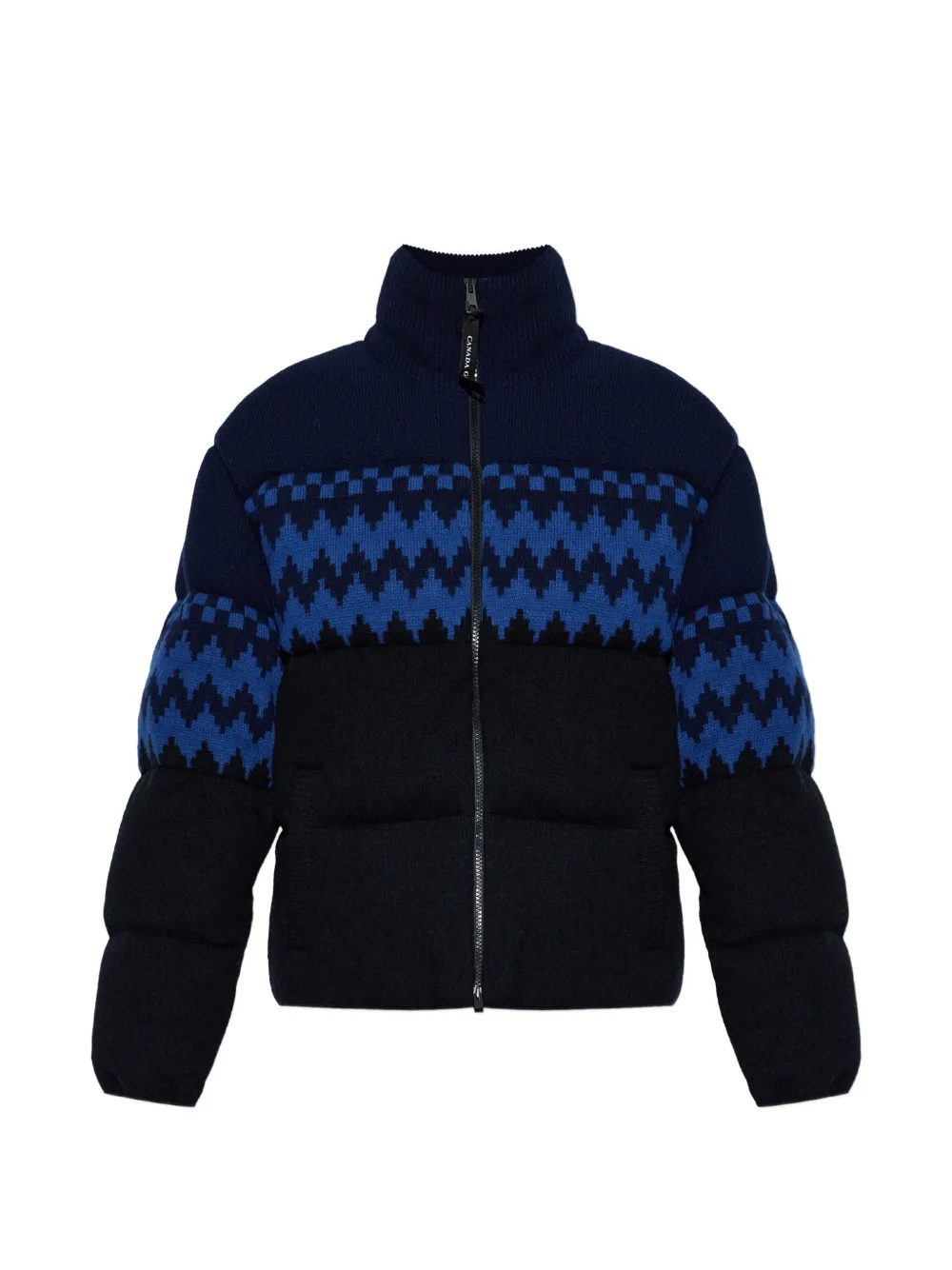 Canada Goose Fallon chevron-knit jacket Zwart