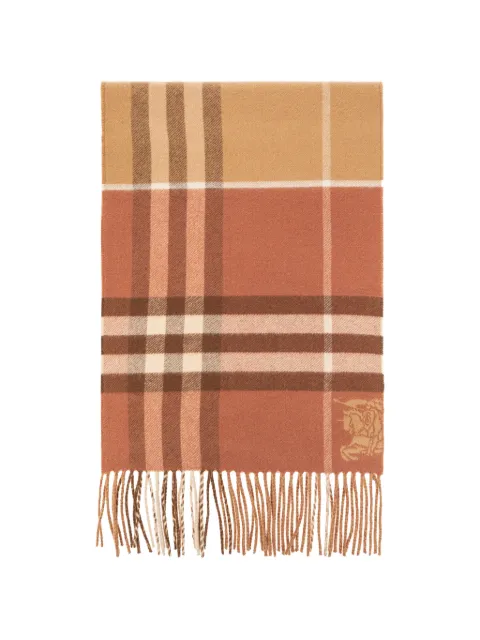 Burberry contrast-check cashmere scarf