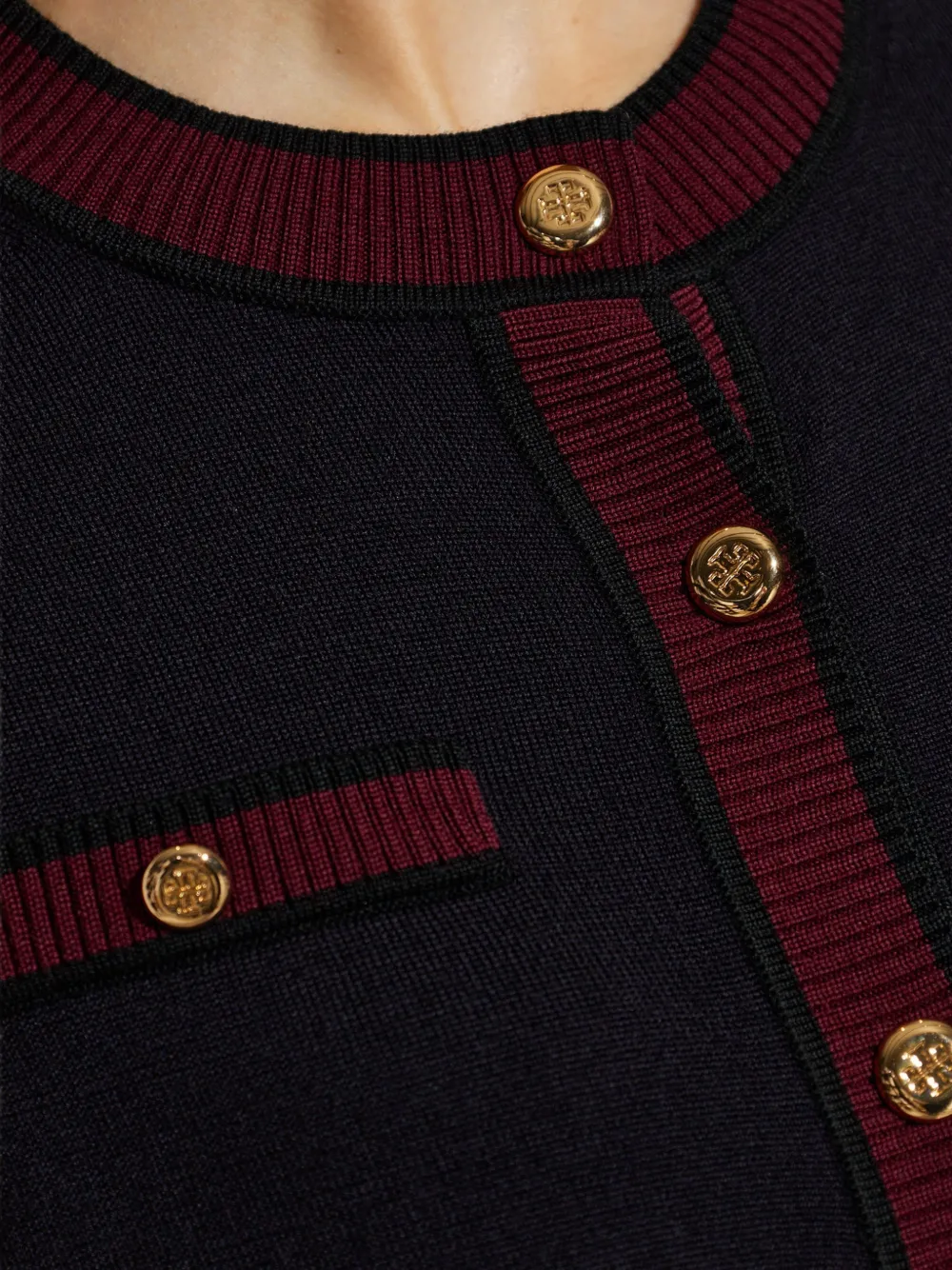 Tory Burch button-up wool cardigan Blauw