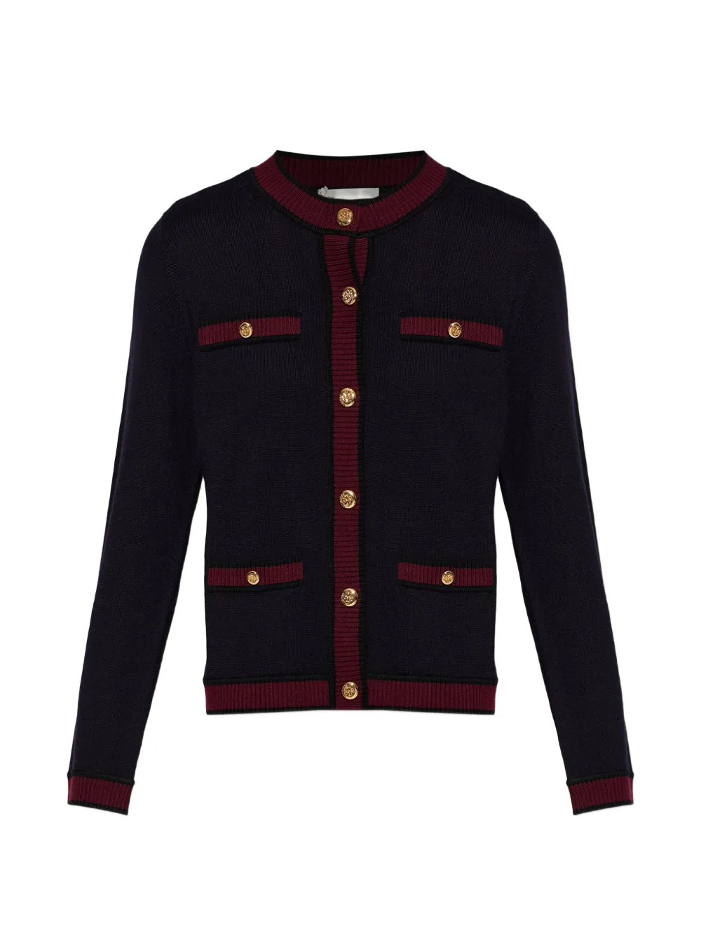 Tory Burch button-up wool cardigan Blauw