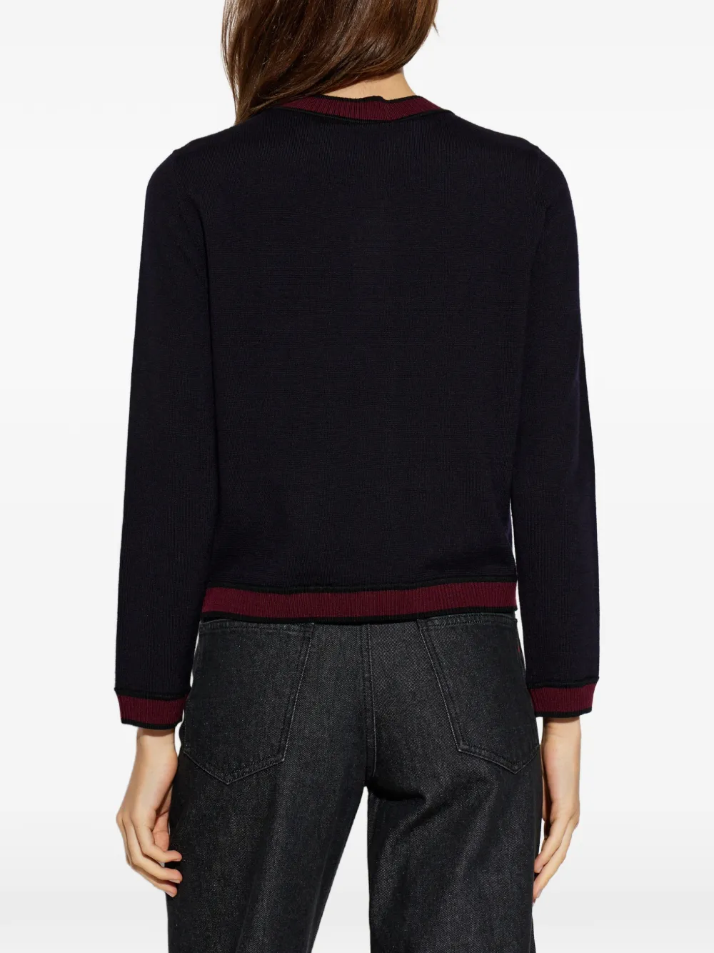 Tory Burch button-up wool cardigan Blauw