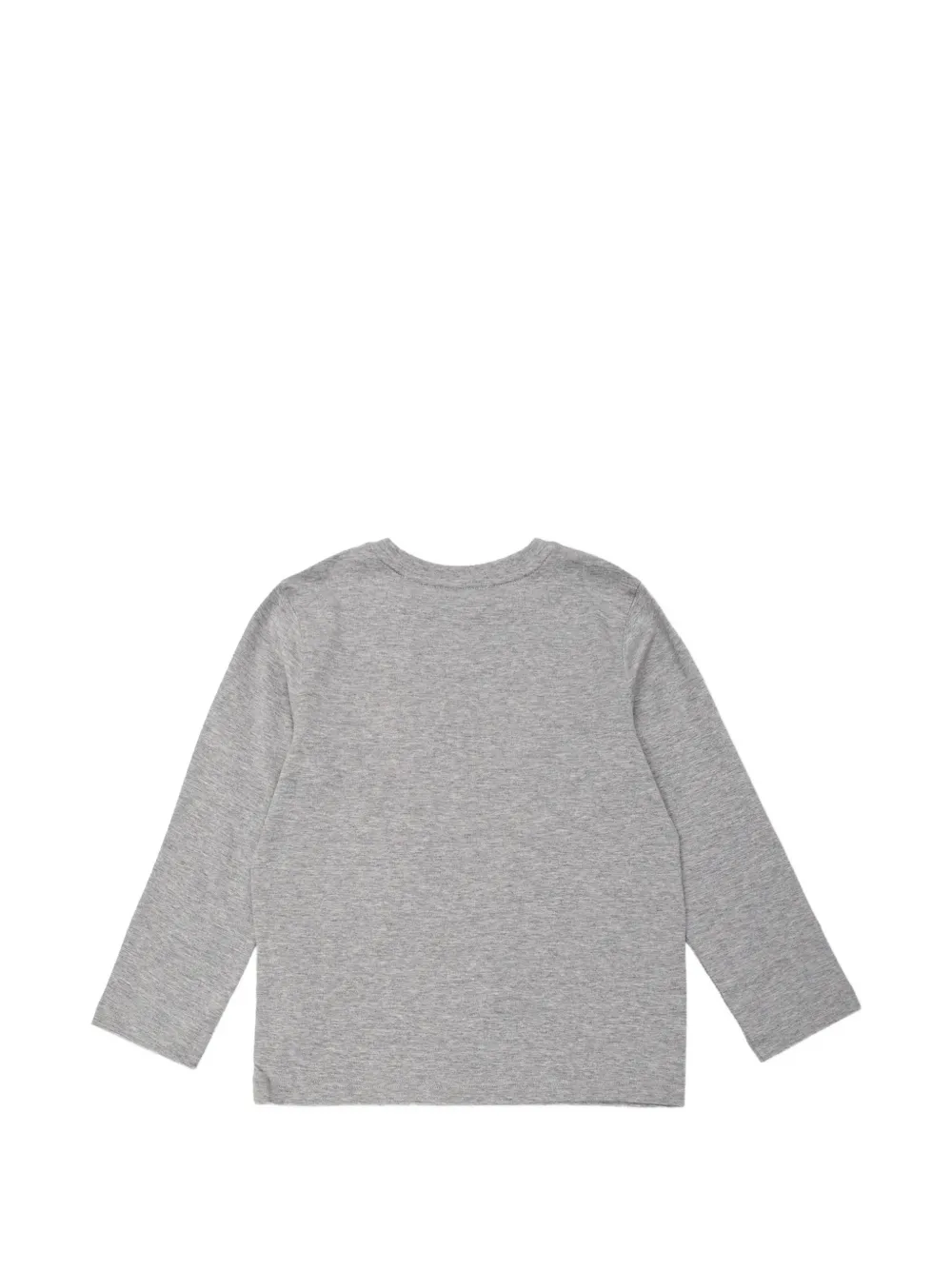 Burberry Kids long-sleeve logo-embroidered T-shirt Grijs