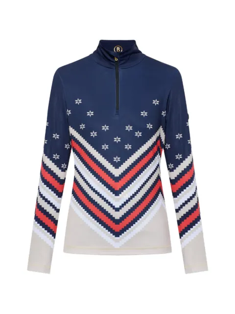 BOGNER Fabia chevron-print long-sleeve top