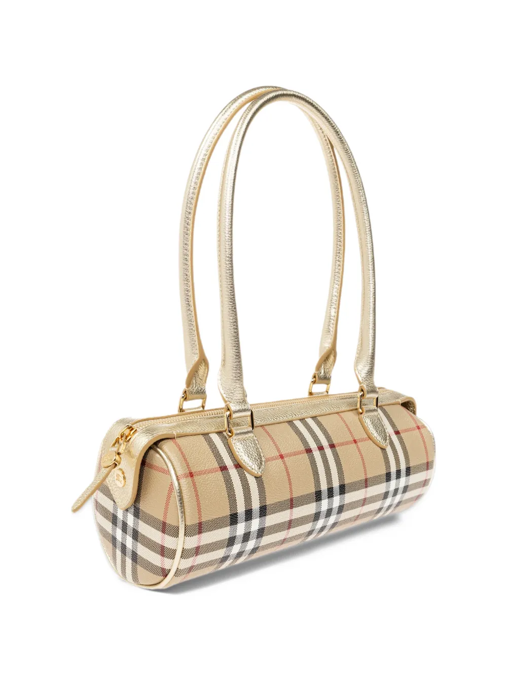 Burberry Check leather shoulder bag Beige