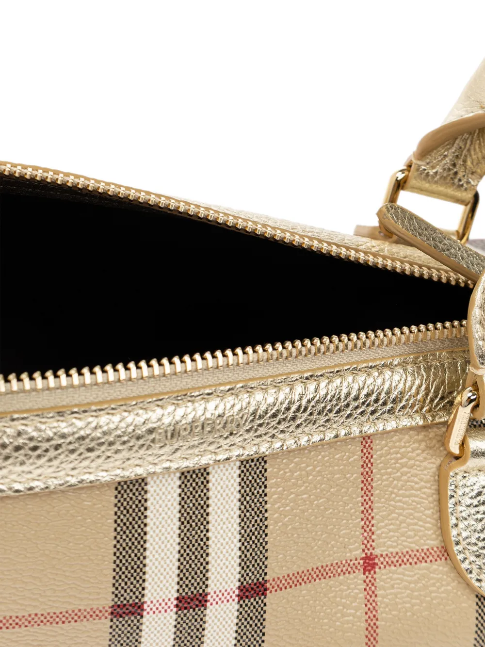 Burberry Check leather shoulder bag Beige