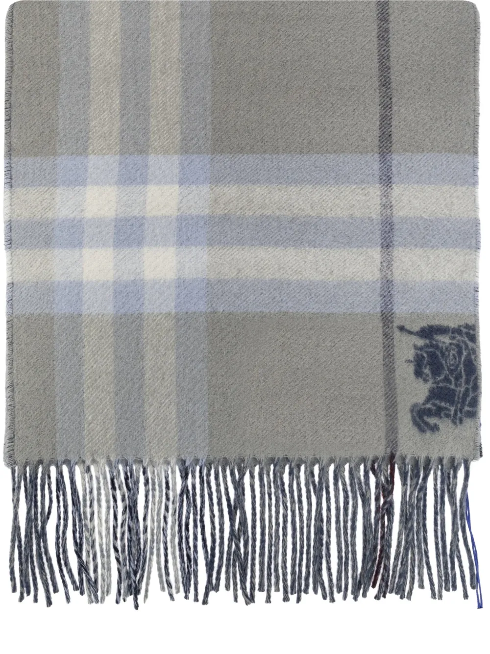 Burberry checked cashmere scarf Grijs