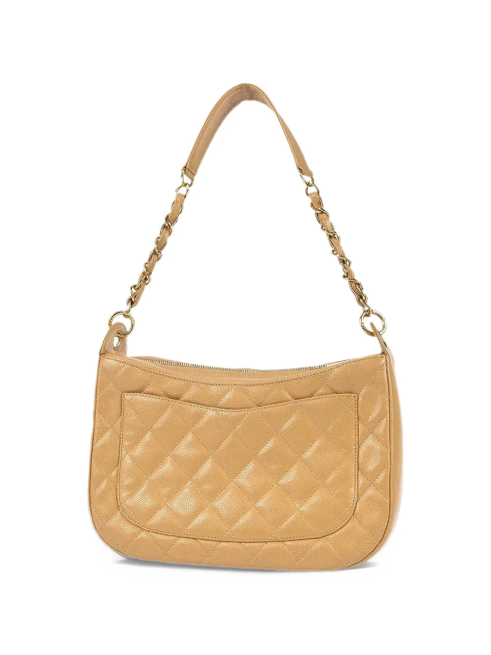 CHANEL Pre-Owned 2004-2005 diamond-quilted shoulder bag Beige