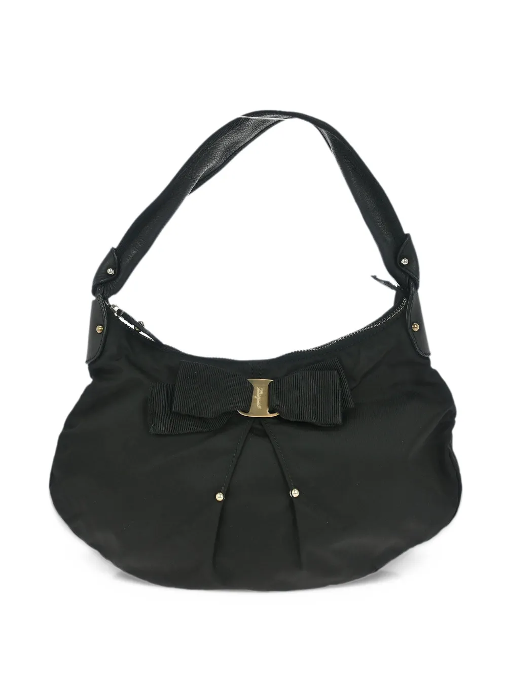 Ferragamo Pre-Owned Vara bow-detail shoulder bag - Nero