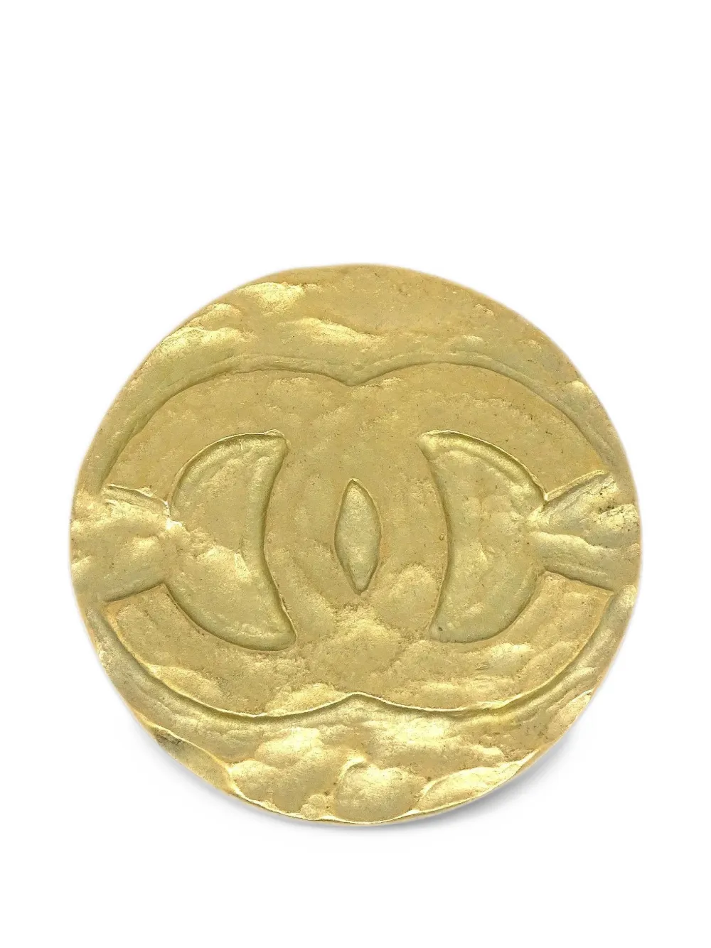 CHANEL Pre-Owned broche médaillon à logo CC (1994) - Or