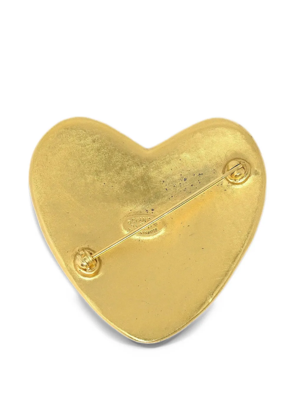 CHANEL Pre-Owned broche à design de cœur (1995) - Or