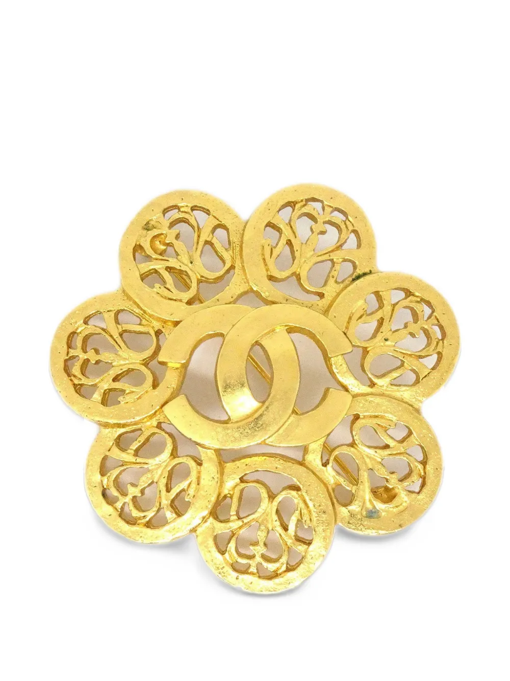 CHANEL Pre-Owned 1995 CC-logo brooch - Oro