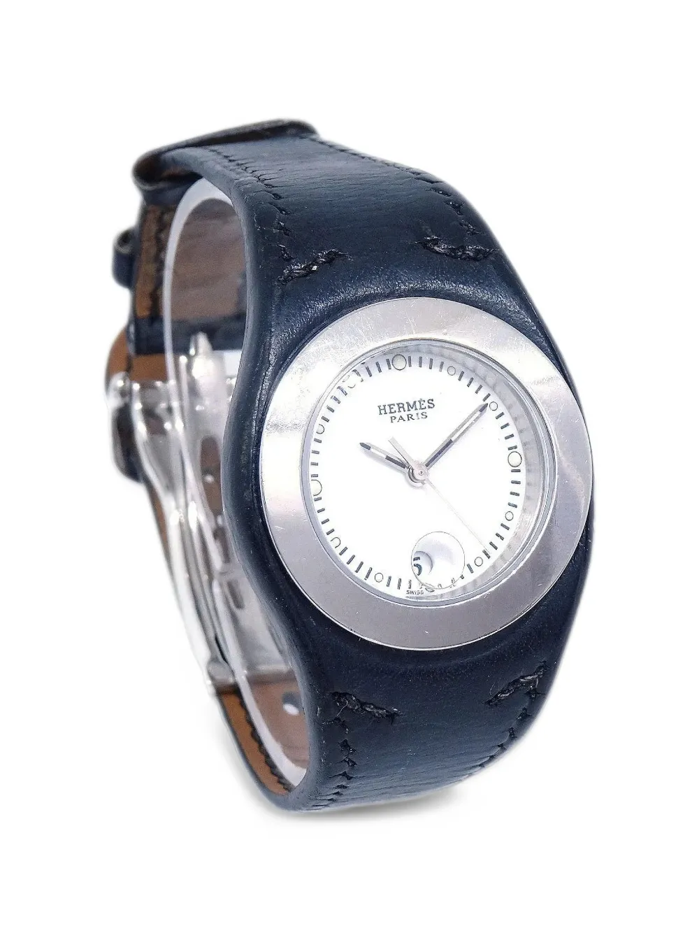 Hermès Pre-Owned Arne leather-strap 27mm watch - Bianco