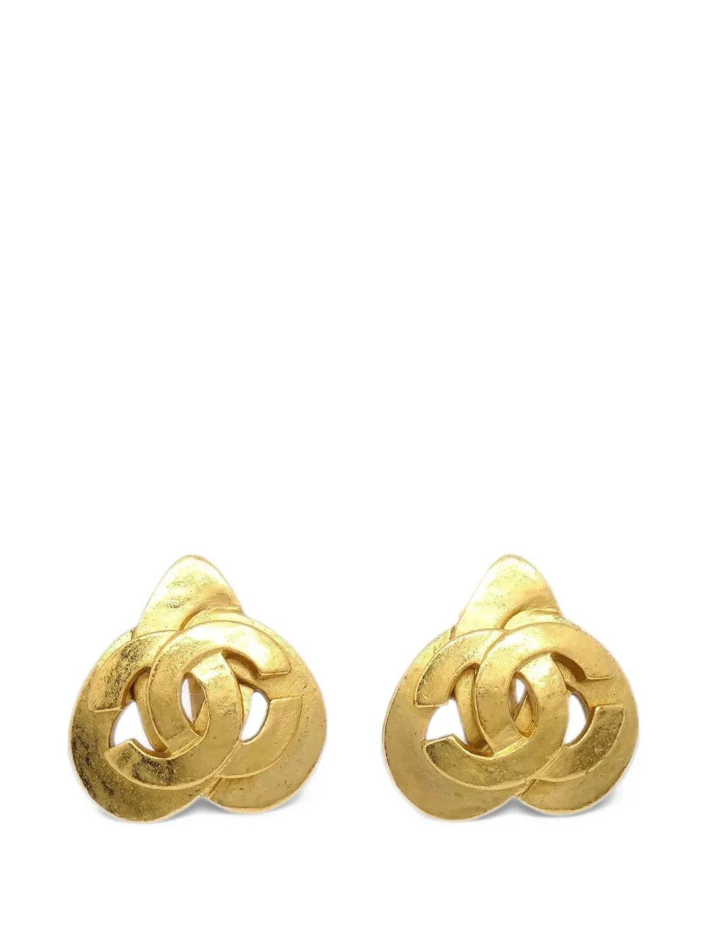CHANEL Pre-Owned 1997 CC heart earrings - Oro