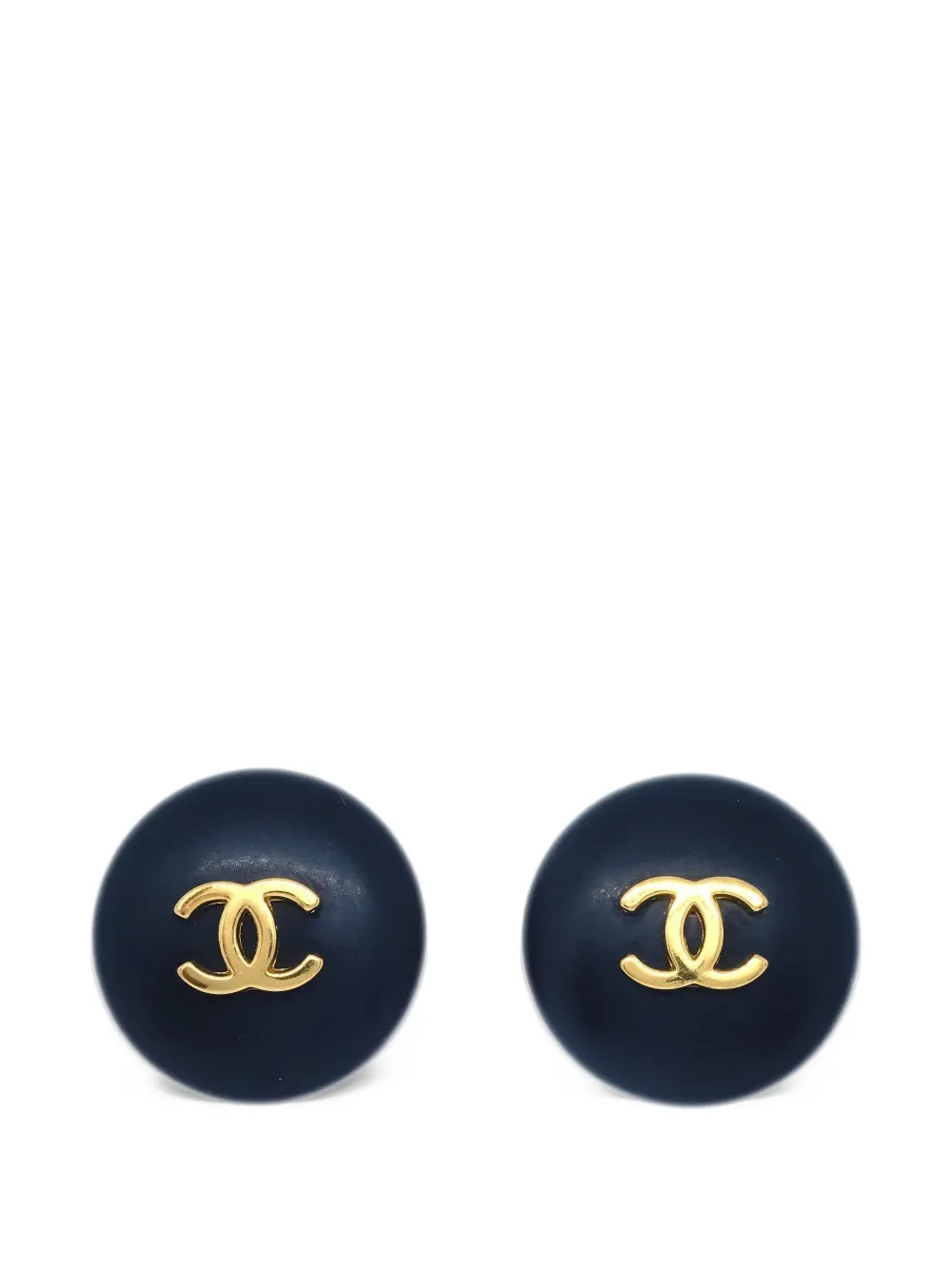 CHANEL Pre-Owned Interlocking CC clip-on earrings - Oro