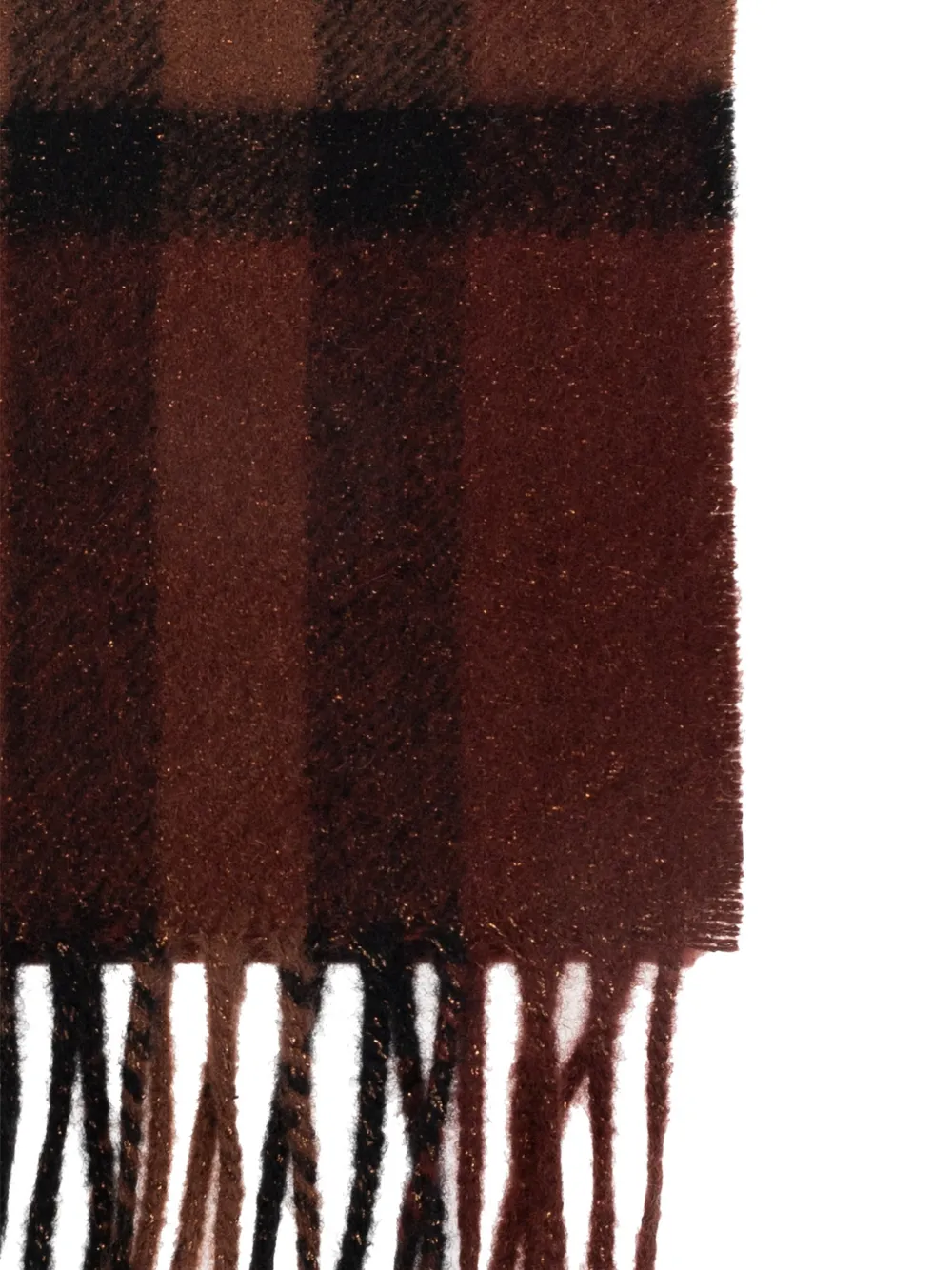 Burberry check fringed scarf Bruin