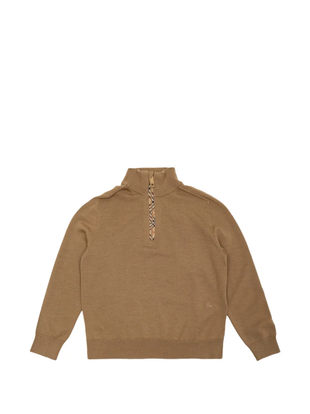 Burberry Kids Vintage Check half-zip sweater - Toni neutri