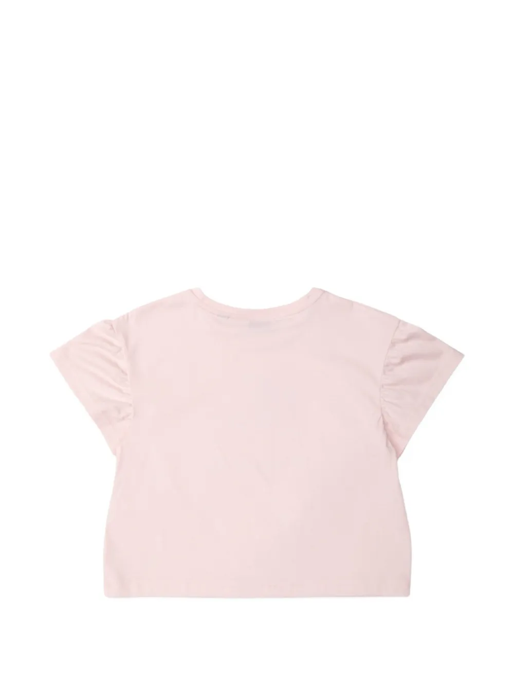 Burberry Kids ruffled-sleeve logo T-shirt Roze