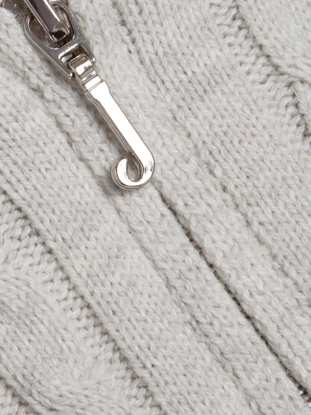 Juicy Couture cable-knit zip-up hoodie Beige