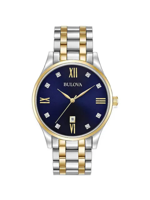 Bulova Classic 40mm diamond-embellished watch