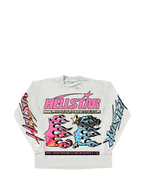 HELLSTAR Pixel graphic-print long-sleeve T-shirt